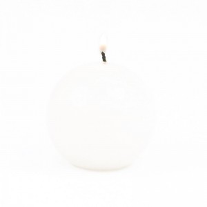 Koyal Wholesale White Round Ball Shaped Novelty Candle KOYA1892